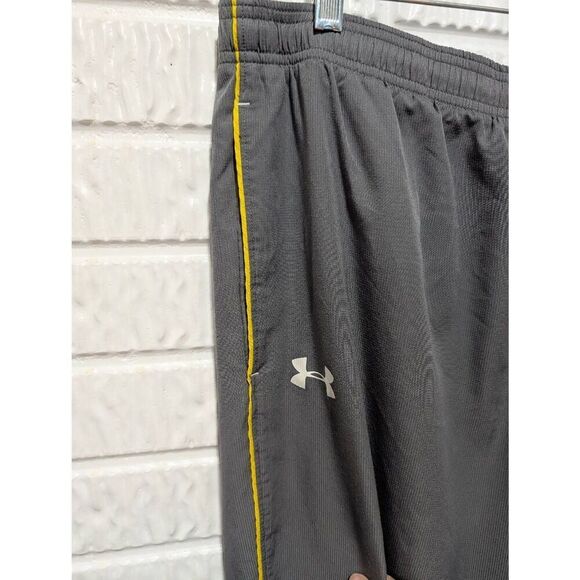 Under Armour Men's Gray Warm-Up Side Zip Ankle Drawstring Waist Pants Size L - Picture 2 of 7